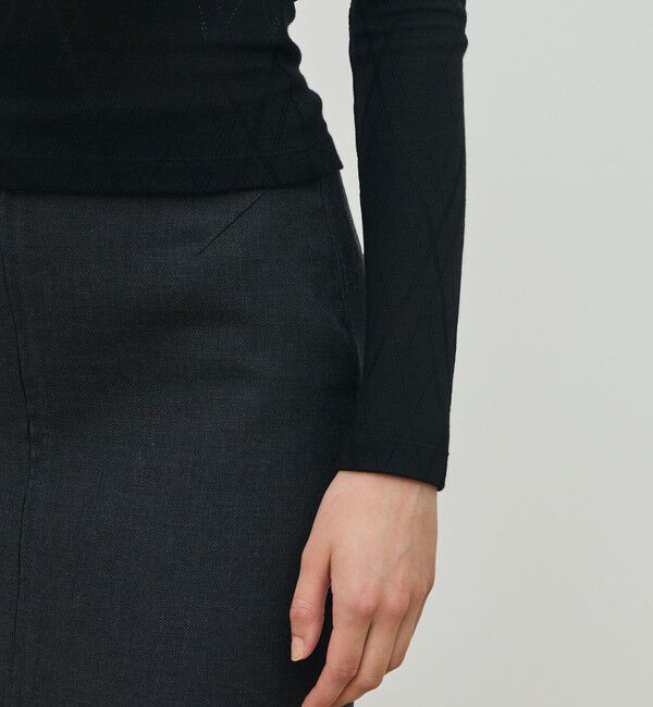 DES PRES「 レーヨンアーガイルチェック クルーネックカーディガン」|カーディガン|