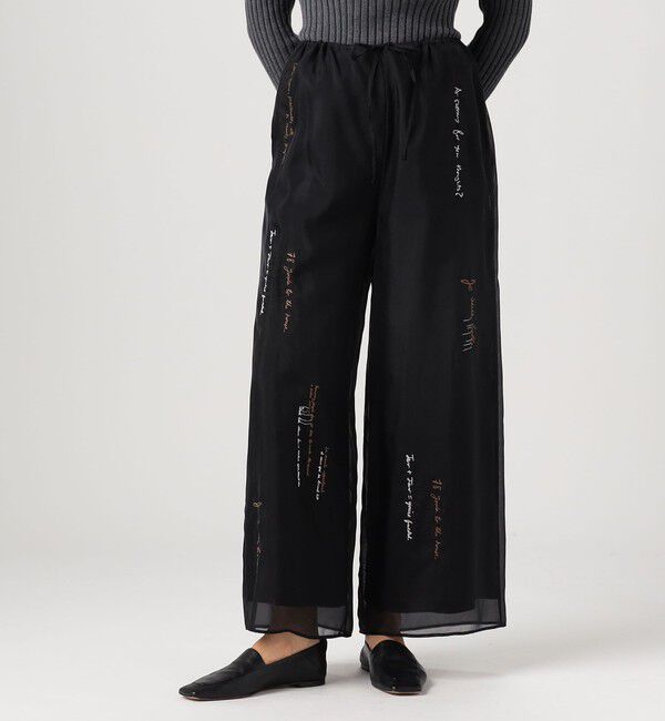 DES PRES「メッセージエンブロイダリー ドローストリングパンツ」|その他|