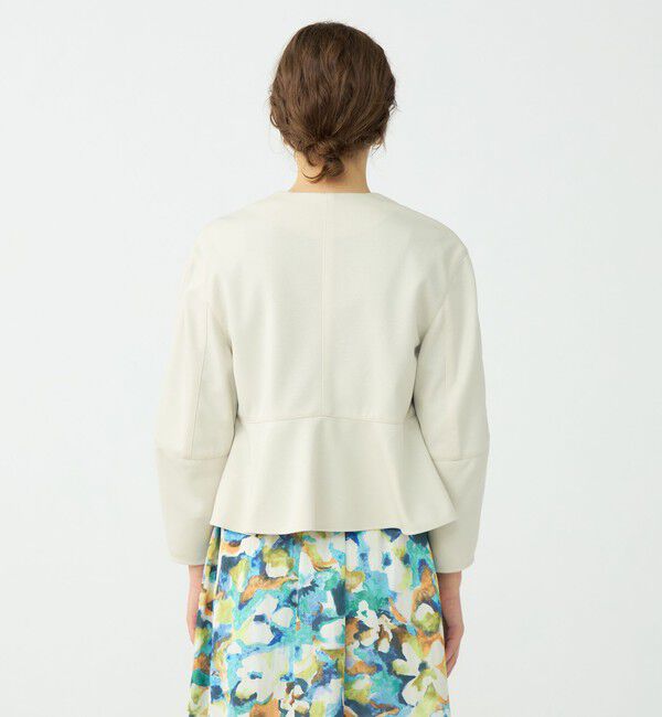 Ballsey「コットンアムンゼン バックペプラムジャケット」|ノーカラージャケット|