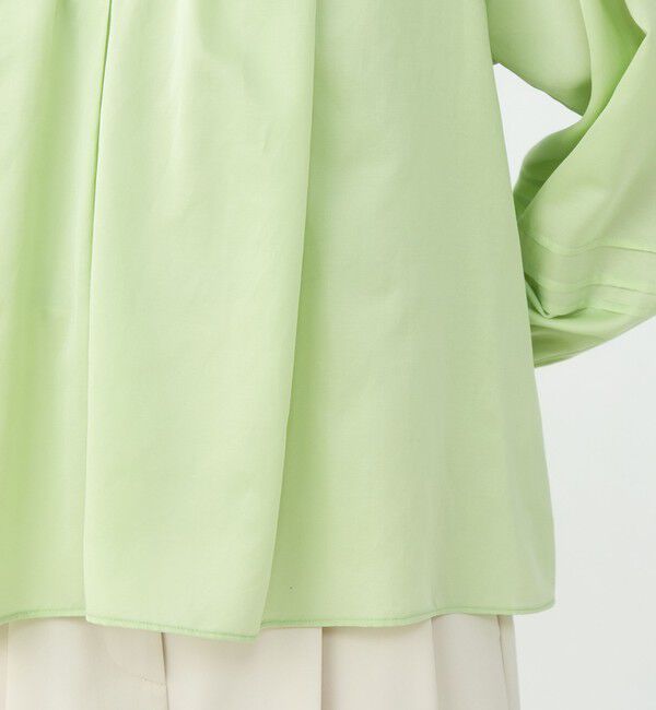 Ballsey「コットンシルクサテン スキッパーブラウス」|シャツ・ブラウス|