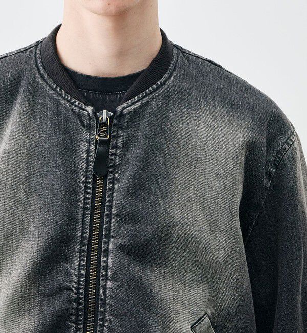 Edition「ブラックデニム MA-1ジャケット」|デニムジャケット|
