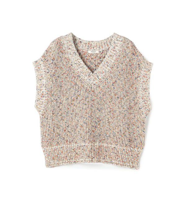 MACPHEE「ハイブリットコットンツイーディー Vネックベスト」|ベスト・ジレ|44 ベージュ系