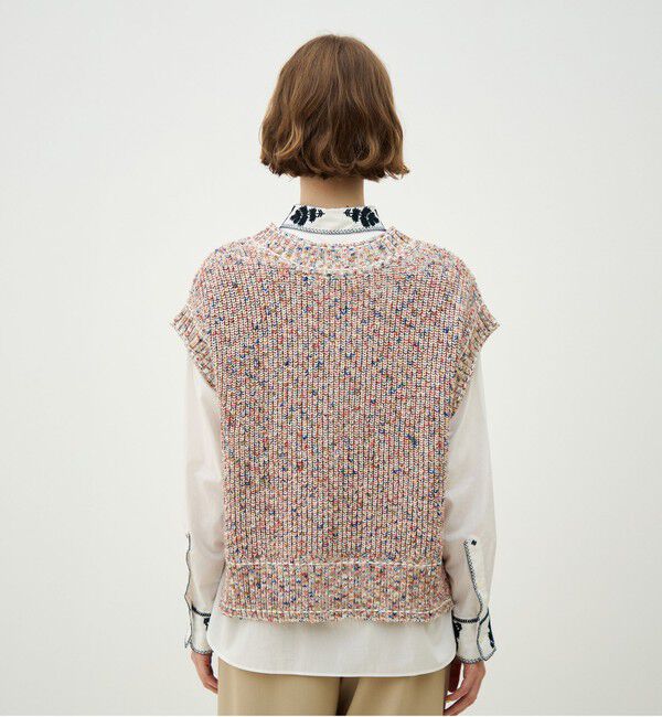 MACPHEE「ハイブリットコットンツイーディー Vネックベスト」|ベスト・ジレ|