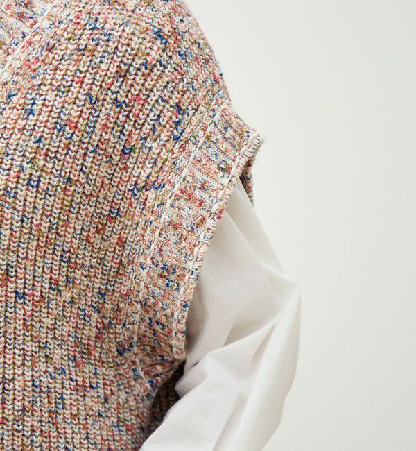 MACPHEE「ハイブリットコットンツイーディー Vネックベスト」|ベスト・ジレ|