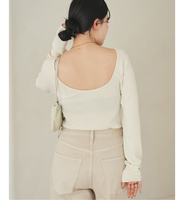 Plage「《予約》Softy boucle cotton ニット」|ニット・セーター|ホワイト A