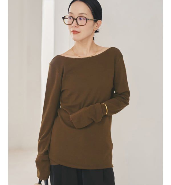 Plage「《予約》Softy boucle cotton ニット」|ニット・セーター|ブラウン