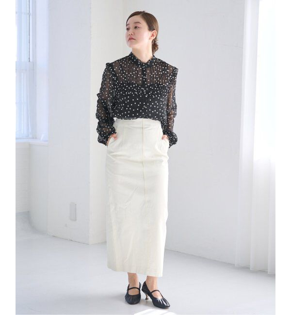 IENA「楊柳フリルピンタックブラウス」|シャツ・ブラウス|