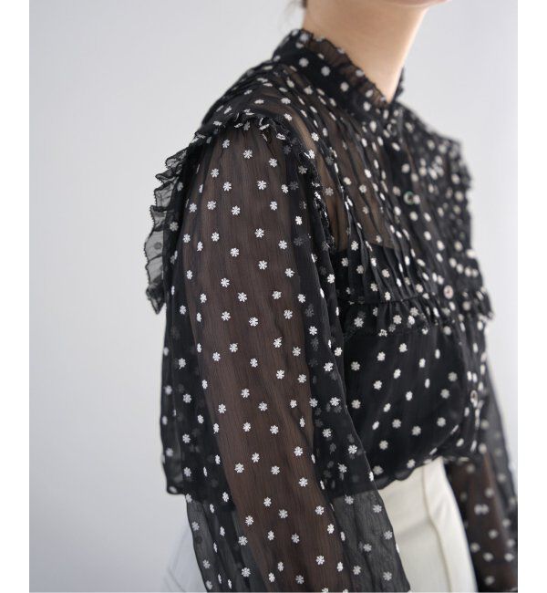 IENA「楊柳フリルピンタックブラウス」|シャツ・ブラウス|