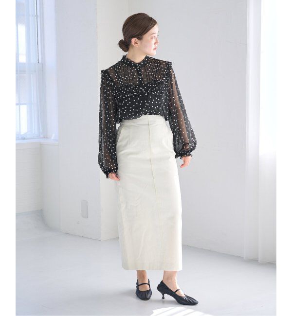 IENA「楊柳フリルピンタックブラウス」|シャツ・ブラウス|