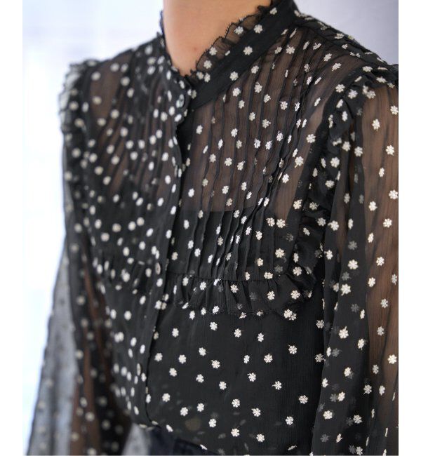 IENA「楊柳フリルピンタックブラウス」|シャツ・ブラウス|