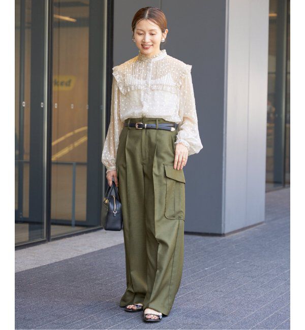 IENA「楊柳フリルピンタックブラウス」|シャツ・ブラウス|