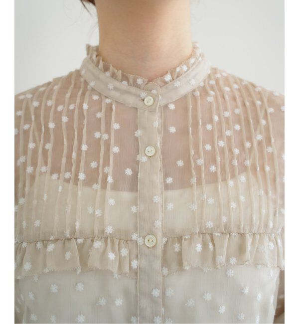 IENA「楊柳フリルピンタックブラウス」|シャツ・ブラウス|