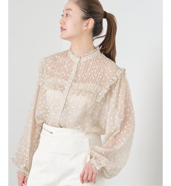 IENA「楊柳フリルピンタックブラウス」|シャツ・ブラウス|