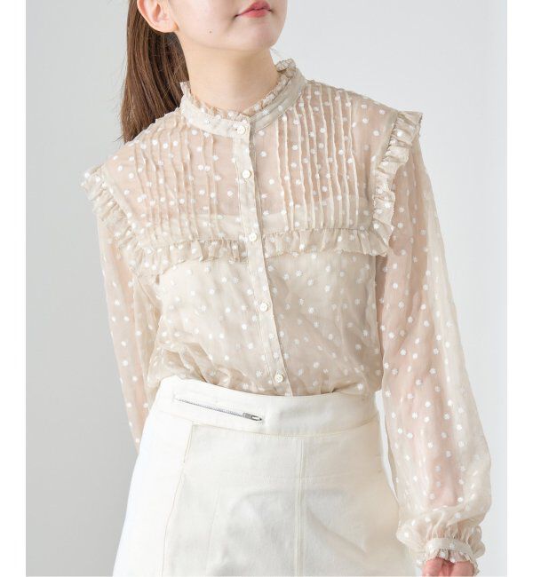 IENA「楊柳フリルピンタックブラウス」|シャツ・ブラウス|