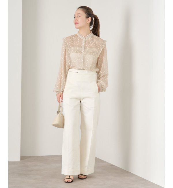 IENA「楊柳フリルピンタックブラウス」|シャツ・ブラウス|