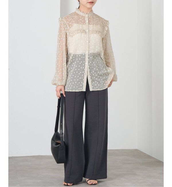 IENA「楊柳フリルピンタックブラウス」|シャツ・ブラウス|