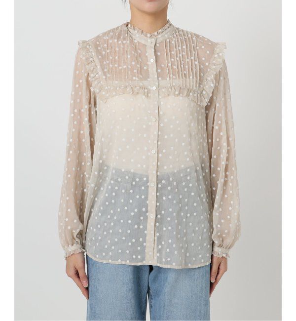 IENA「楊柳フリルピンタックブラウス」|シャツ・ブラウス|