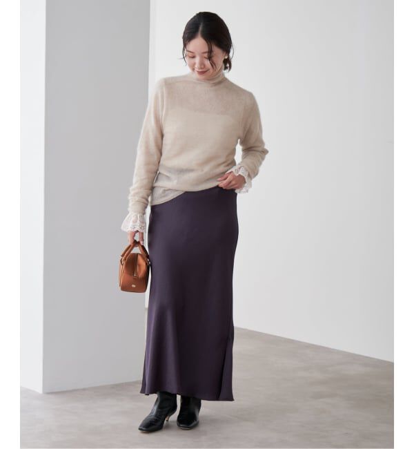 IENA「《追加10》ダブルサテンスカート」|スカート|