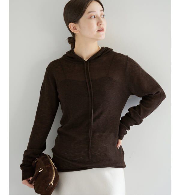 IENA「シアーニットパーカー」|パーカー|