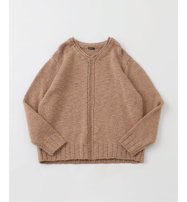 EDIFICE「ETS.MATERIAUX(マテリオ)  スラブ Vニット」|ニット・セーター|キャメル