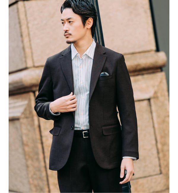 EDIFICE「ラフ ツイル2ボタン ジャケット【セットアップ着用可】」|テーラードジャケット|
