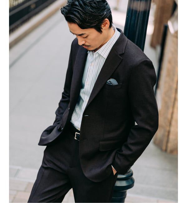 EDIFICE「ラフ ツイル2ボタン ジャケット【セットアップ着用可】」|テーラードジャケット|