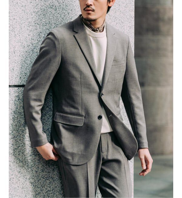 EDIFICE「ラフ ツイル2ボタン ジャケット【セットアップ着用可】」|テーラードジャケット|ベージュ