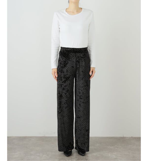 journal standard L'essage「【SIMONE WILD/シモーネ ワイルド】STUD VELVET COZY PANTS：パンツ」|その他|