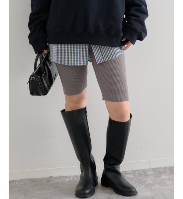 U by SPICK&SPAN「リブニットサイクルパンツ」|その他|グレー