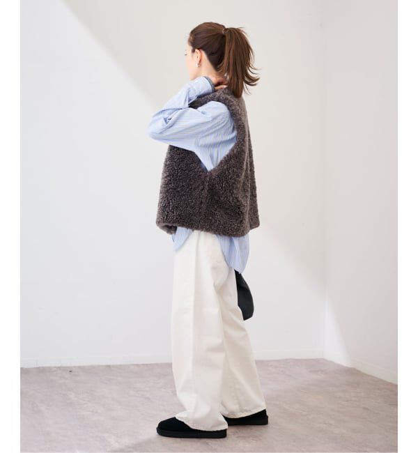 FRAMeWORK「ストライプバンドカラーシャツ」|シャツ・ブラウス|