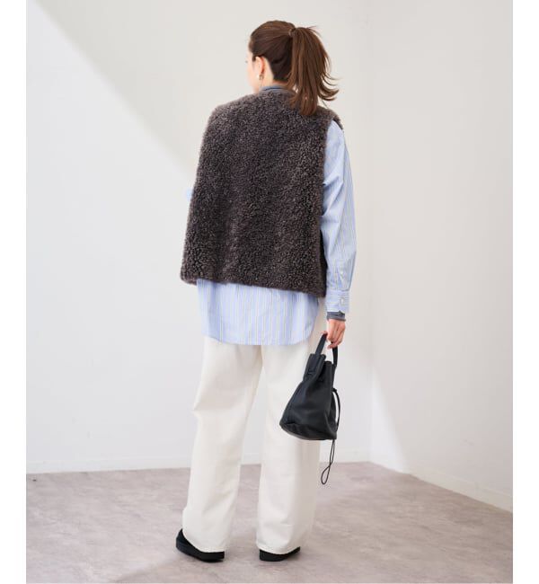 FRAMeWORK「ストライプバンドカラーシャツ」|シャツ・ブラウス|