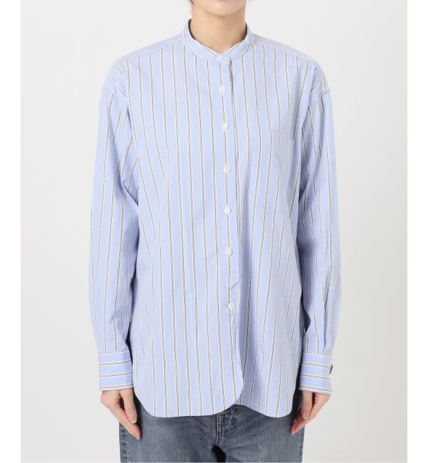 FRAMeWORK「ストライプバンドカラーシャツ」|シャツ・ブラウス|