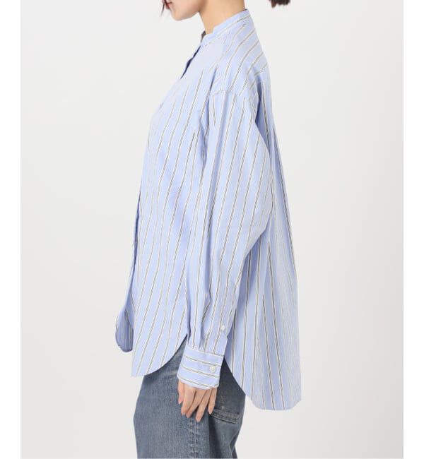 FRAMeWORK「ストライプバンドカラーシャツ」|シャツ・ブラウス|