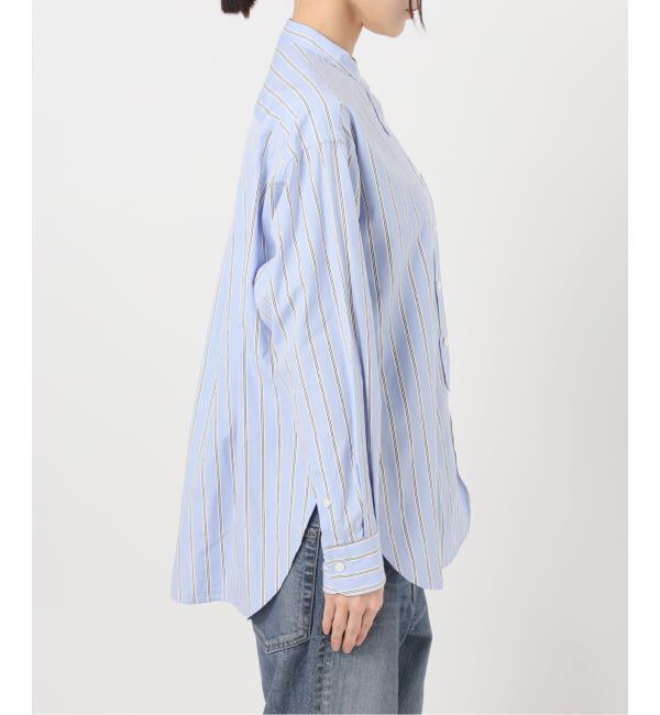 FRAMeWORK「ストライプバンドカラーシャツ」|シャツ・ブラウス|