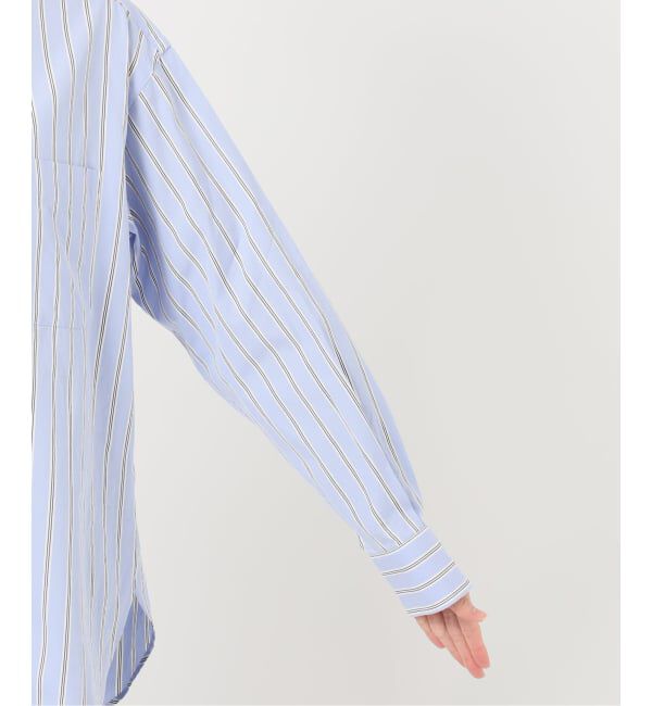 FRAMeWORK「ストライプバンドカラーシャツ」|シャツ・ブラウス|