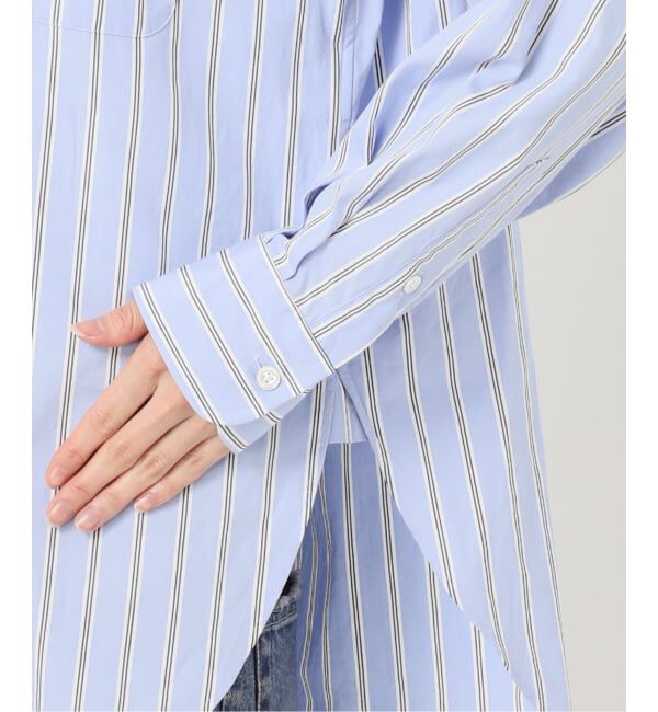 FRAMeWORK「ストライプバンドカラーシャツ」|シャツ・ブラウス|