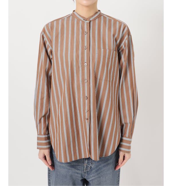 FRAMeWORK「ストライプバンドカラーシャツ」|シャツ・ブラウス|
