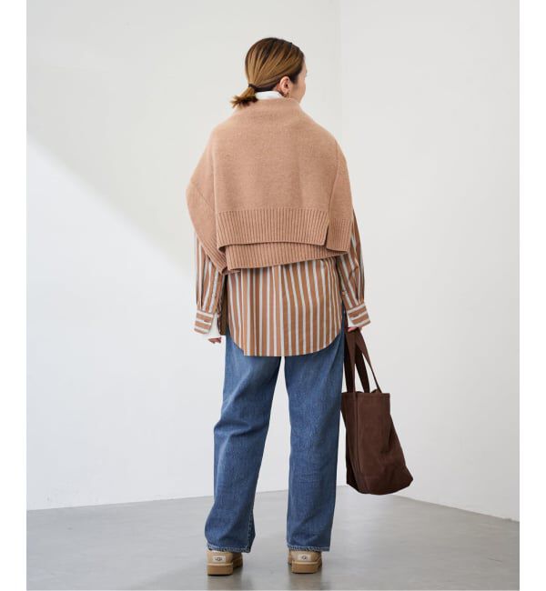 FRAMeWORK「ストライプバンドカラーシャツ」|シャツ・ブラウス|