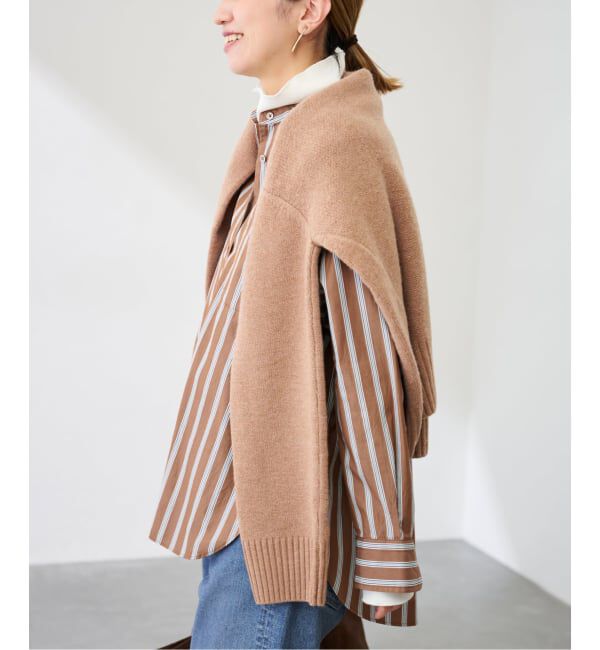 FRAMeWORK「ストライプバンドカラーシャツ」|シャツ・ブラウス|