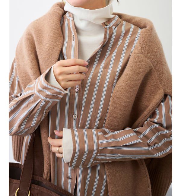 FRAMeWORK「ストライプバンドカラーシャツ」|シャツ・ブラウス|