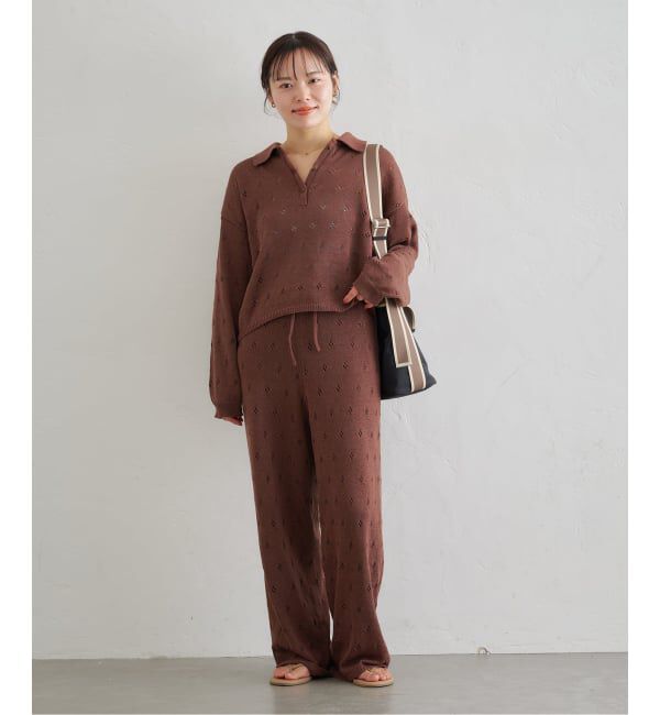 U by SPICK&SPAN「《予約》ガラアミニットロングパンツ」|その他|