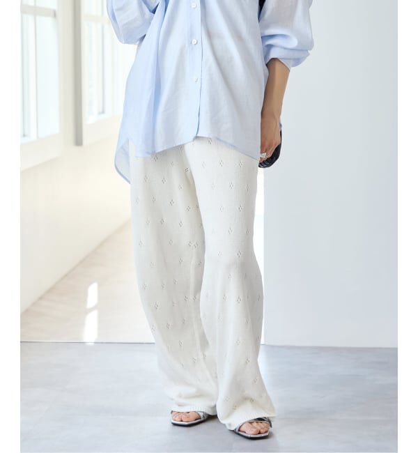 U by SPICK&SPAN「《予約》ガラアミニットロングパンツ」|その他|