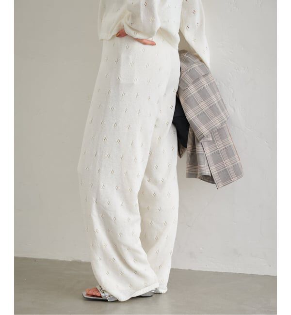 U by SPICK&SPAN「《予約》ガラアミニットロングパンツ」|その他|