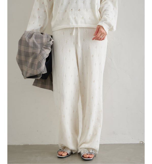 U by SPICK&SPAN「《予約》ガラアミニットロングパンツ」|その他|