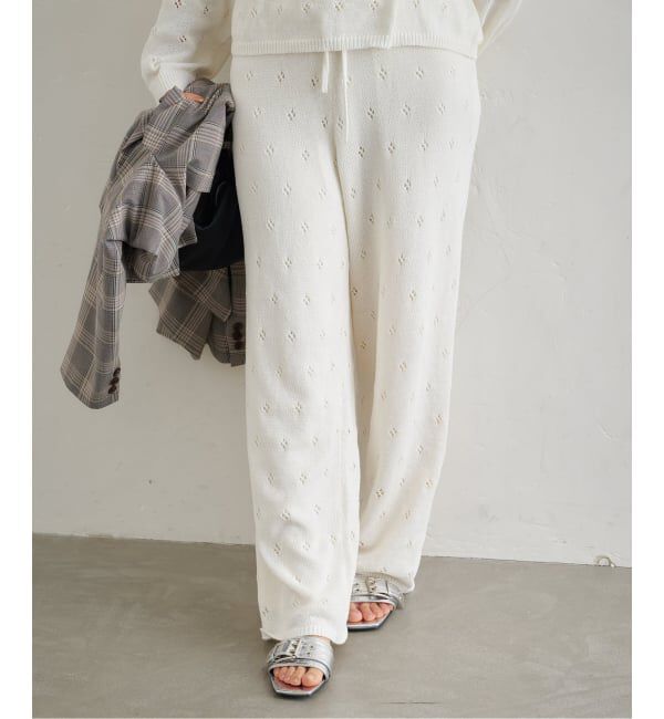 U by SPICK&SPAN「《予約》ガラアミニットロングパンツ」|その他|