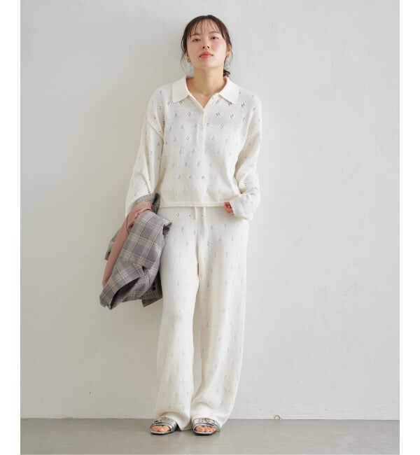 U by SPICK&SPAN「《予約》ガラアミニットロングパンツ」|その他|