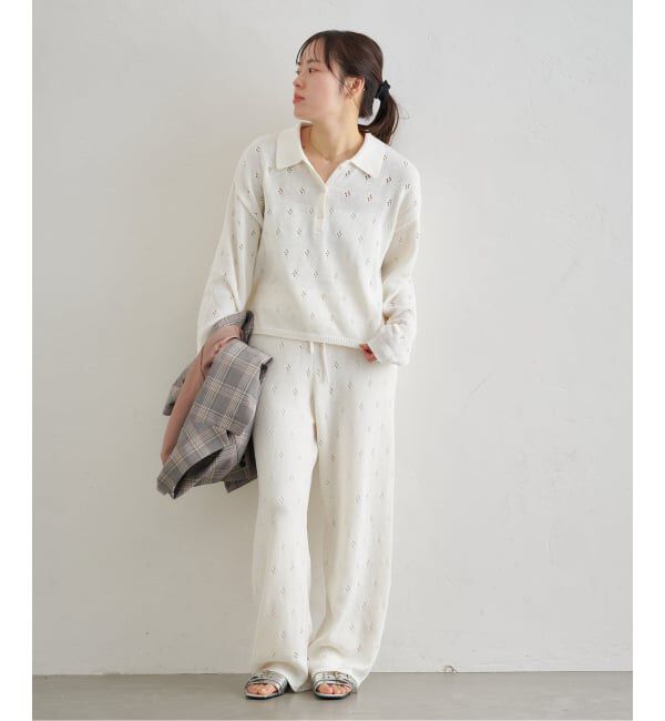 U by SPICK&SPAN「《予約》ガラアミニットロングパンツ」|その他|