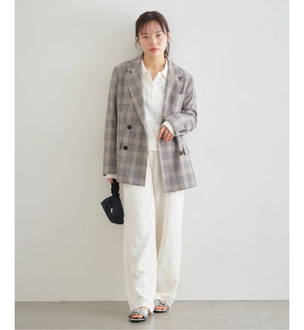 U by SPICK&SPAN「《予約》ガラアミニットロングパンツ」|その他|