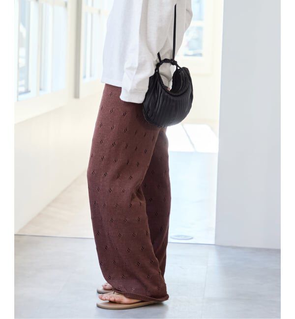 U by SPICK&SPAN「《予約》ガラアミニットロングパンツ」|その他|