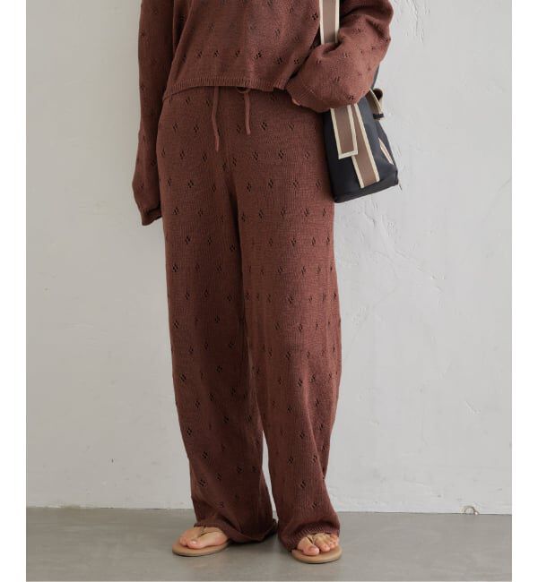 U by SPICK&SPAN「《予約》ガラアミニットロングパンツ」|その他|